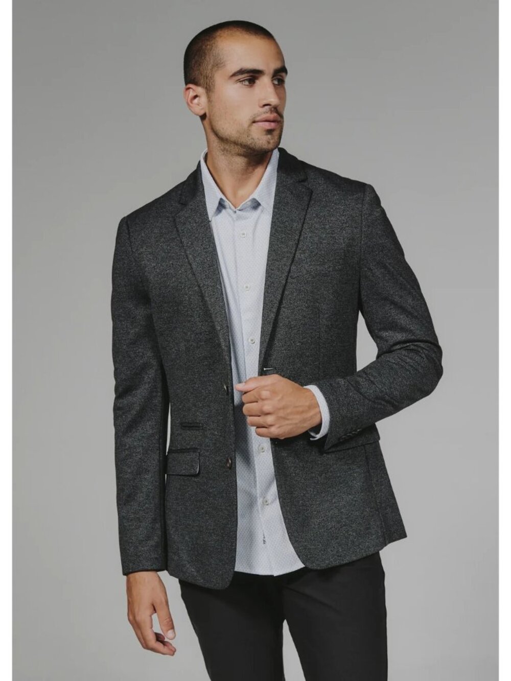Paisley & Gray Blazer Coat Size 50R Black Charcoal Floral Lining Was $250